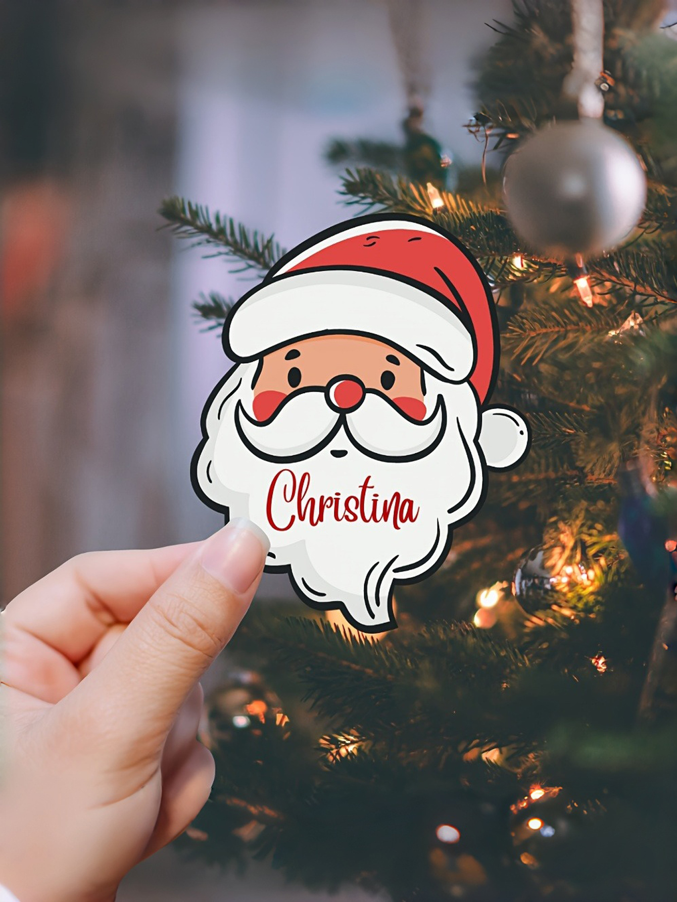 Custom Christmas Gift Stickers - Personalized Name Tags, Merry Christmas Labels, Elegant and Adorable Holiday Decorations